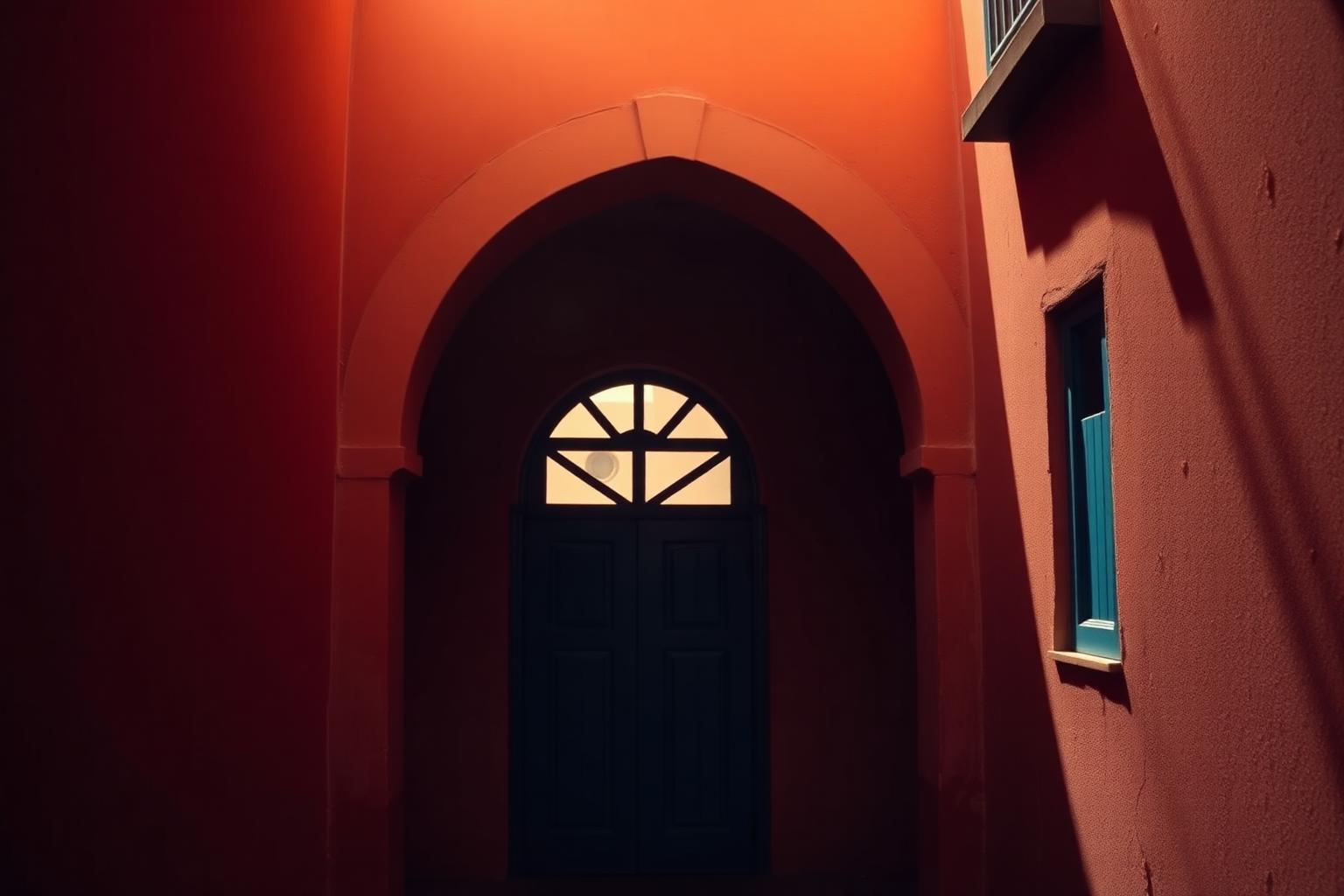 Architecture d'une médina tunisienne aux teintes terracotta